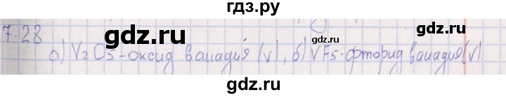 ГДЗ по химии 8‐11 класс Гольдфарб задачник  глава 7 - 7.28, Решебник