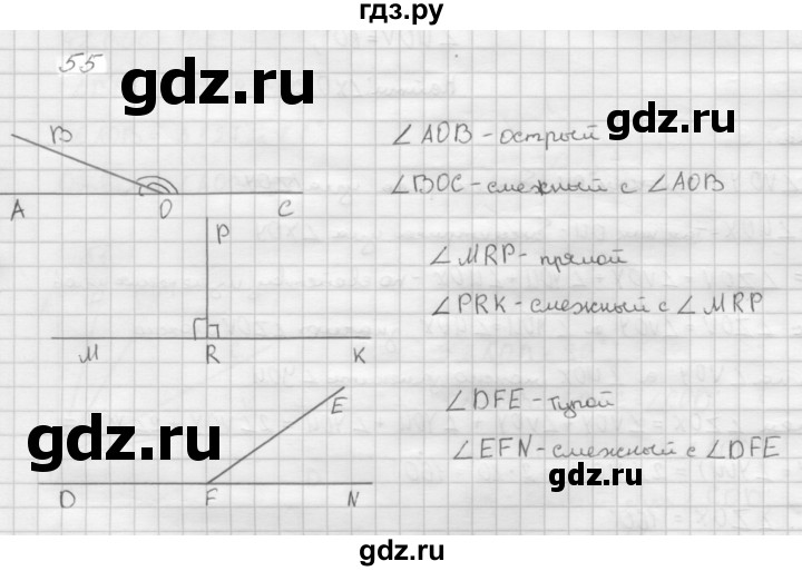 ГДЗ по геометрии 7‐9 класс  Атанасян   глава 1. задача - 55, Решебник №1 к учебнику 2016