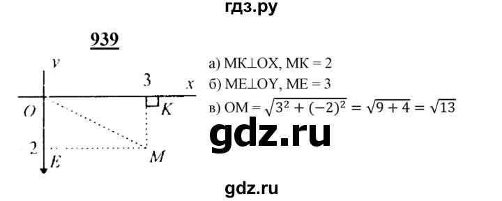 ГДЗ по геометрии 7‐9 класс  Атанасян   глава 10. задача - 939, Решебник №1 к учебнику 2016